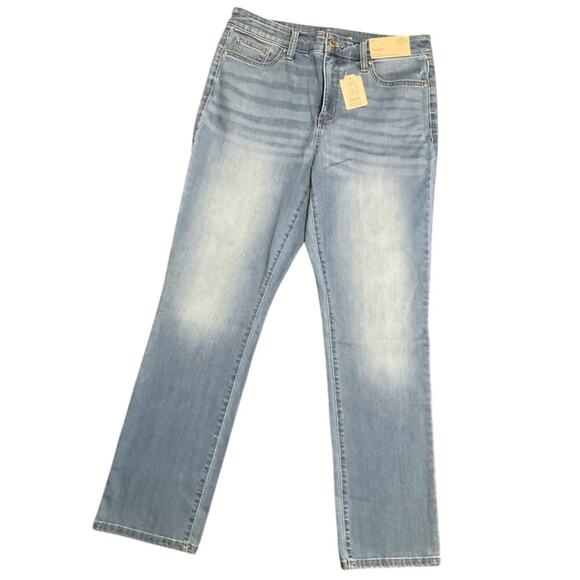St. John Bay Women's Secretly Slender Mid-Rise Stretch Blue Jeans Size 12 NWT - Picture 1 of 8